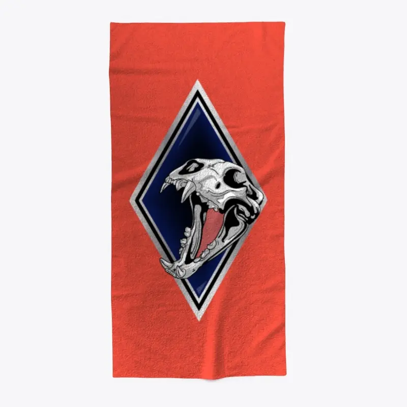 Beach towel with diamond logo